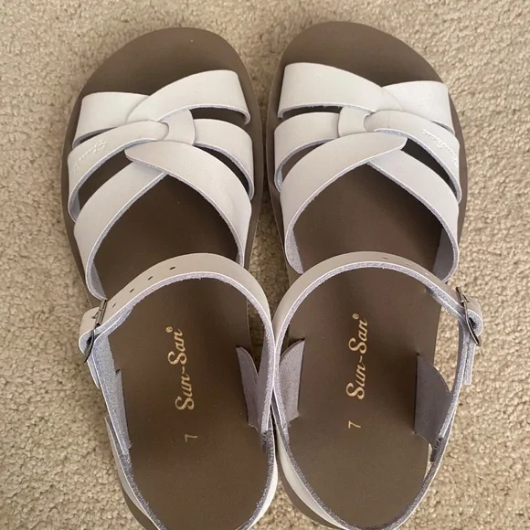 Saltwater Sandals- Sun-San Style-Women's White-Size 7 - Picture 4 of 4